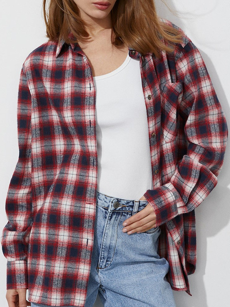 Revoir | Camisa A Cuadros Casual Para Mujer