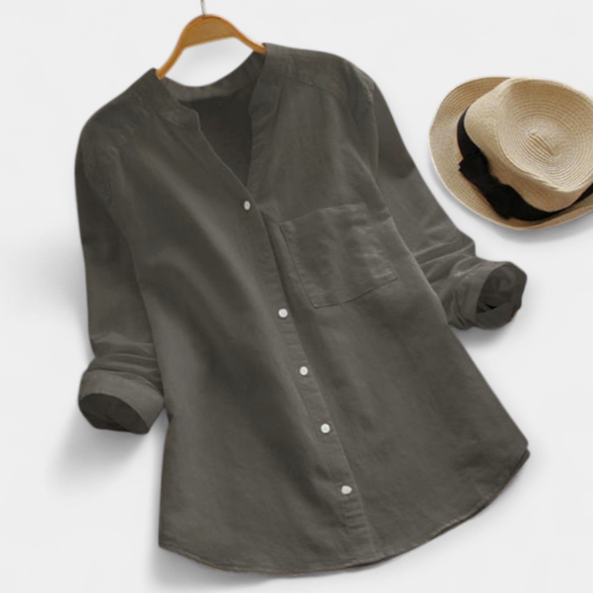Stina | Camisa De Lino Y Algodón Con Estilo Casual