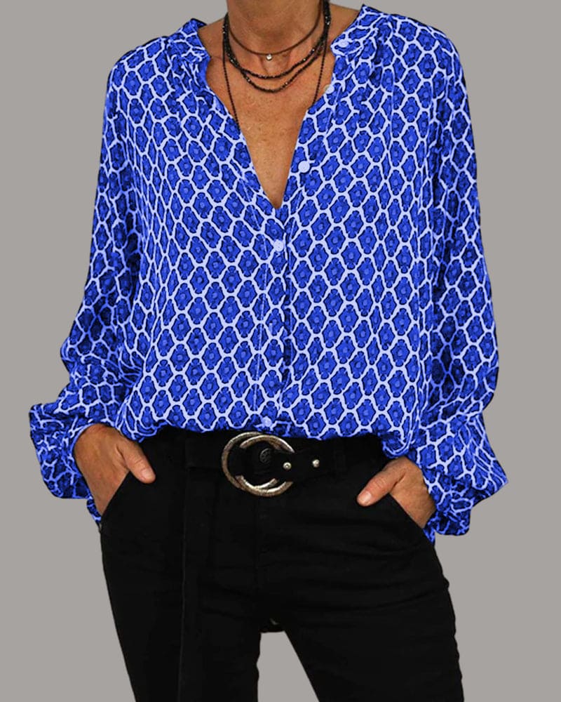 Selma | Elegante Blusa Con Cuello En V