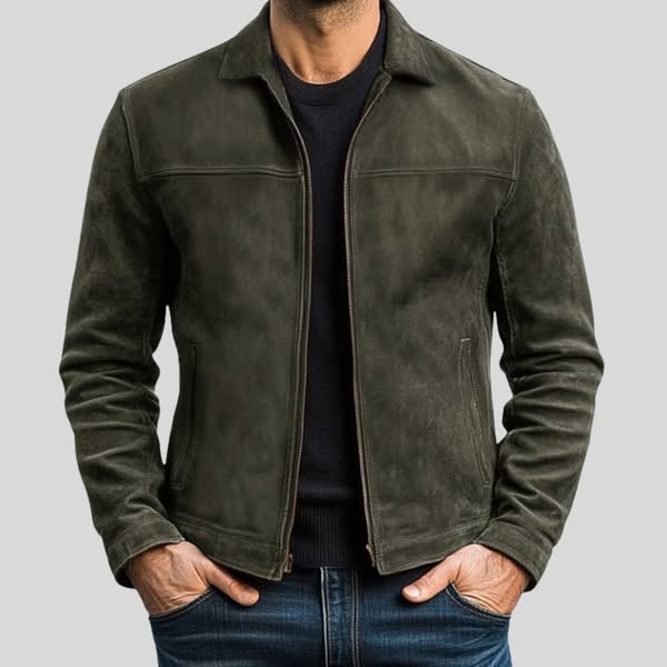 Mike | Chaqueta De Piel Elegante Con Cremallera