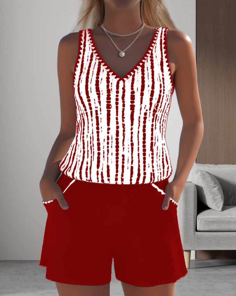 Clara | Traje De Baño Casual Con Bolsillos Escote En V