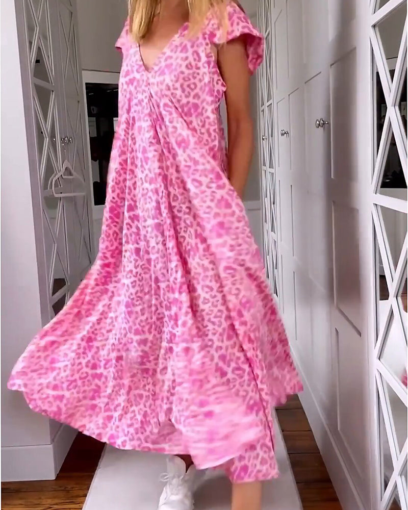 Lyrea | Vestido Veraniego Con Escote En V Y Estampado Alegre Para Mujer
