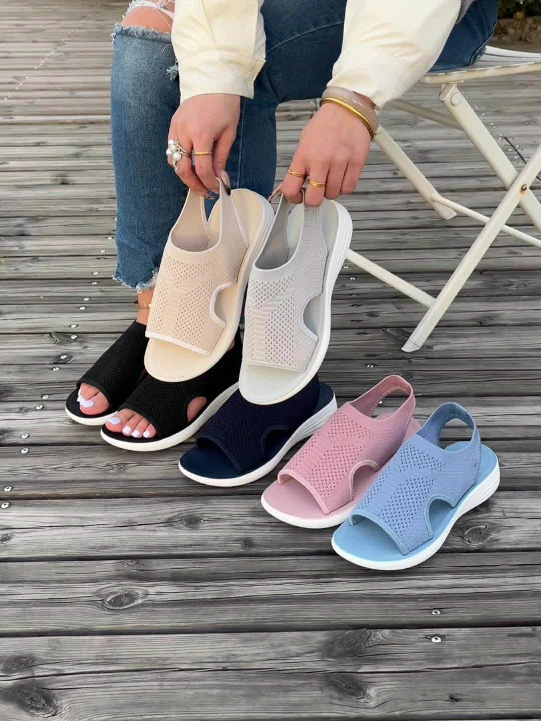 Airva | Sandalias Ligeras Ligadas Con Soporte De Arco Para Mujer