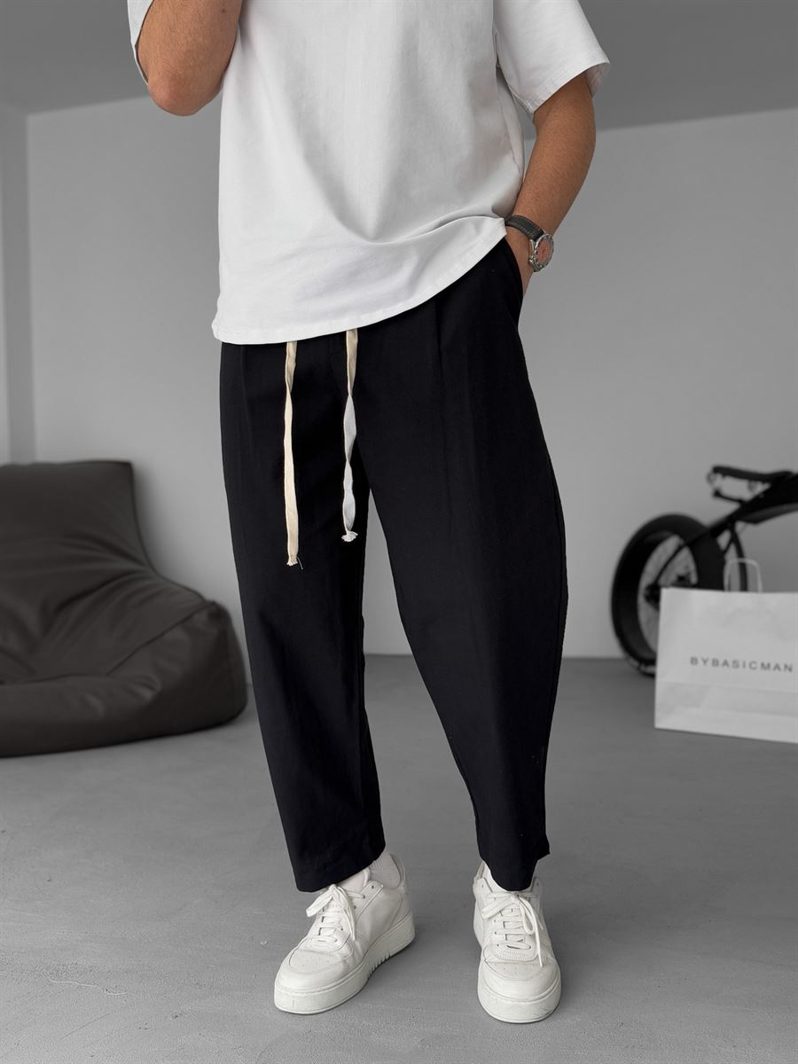 Enzo | Pantalones De Lino Corte Recto