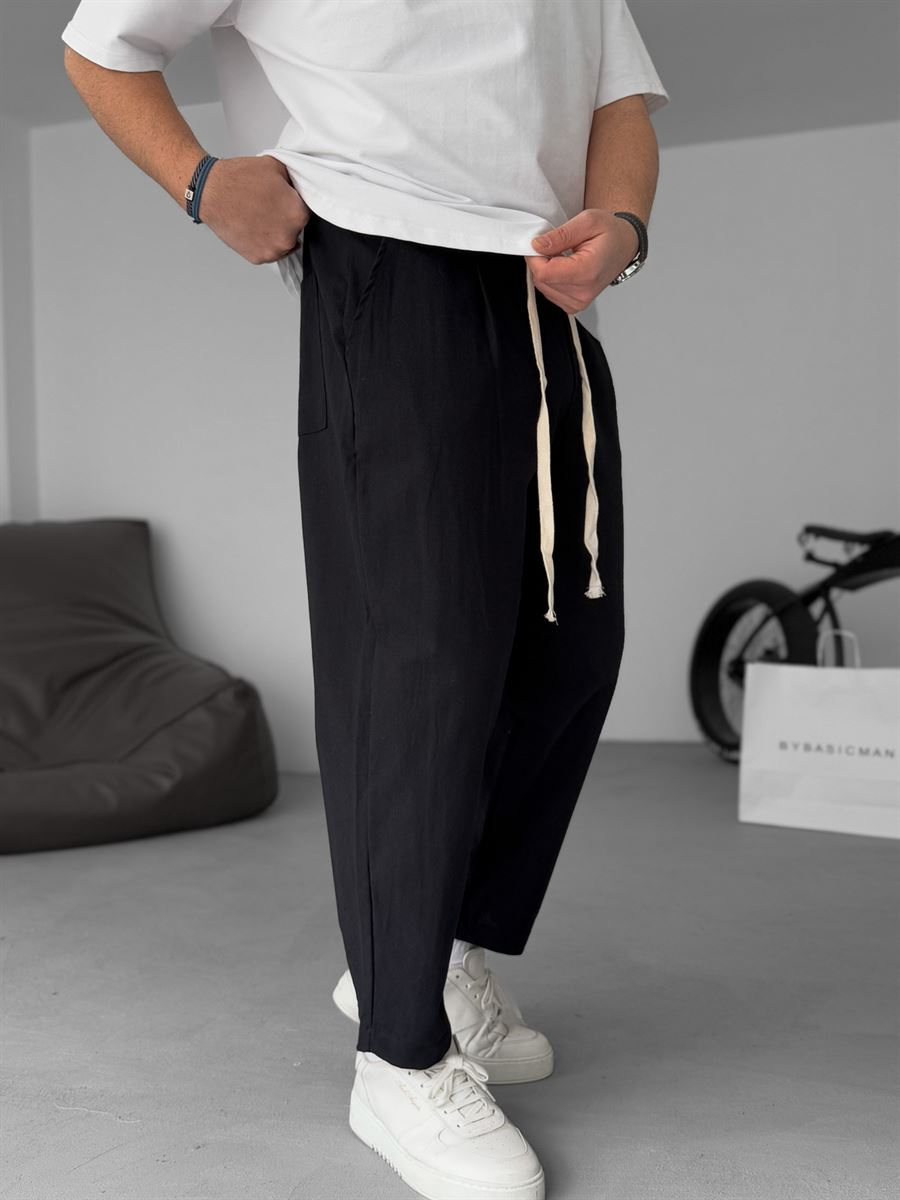Enzo | Pantalones De Lino Corte Recto