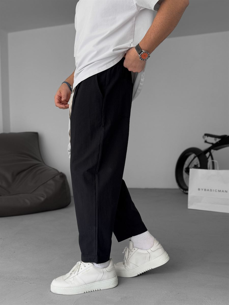 Enzo | Pantalones De Lino Corte Recto