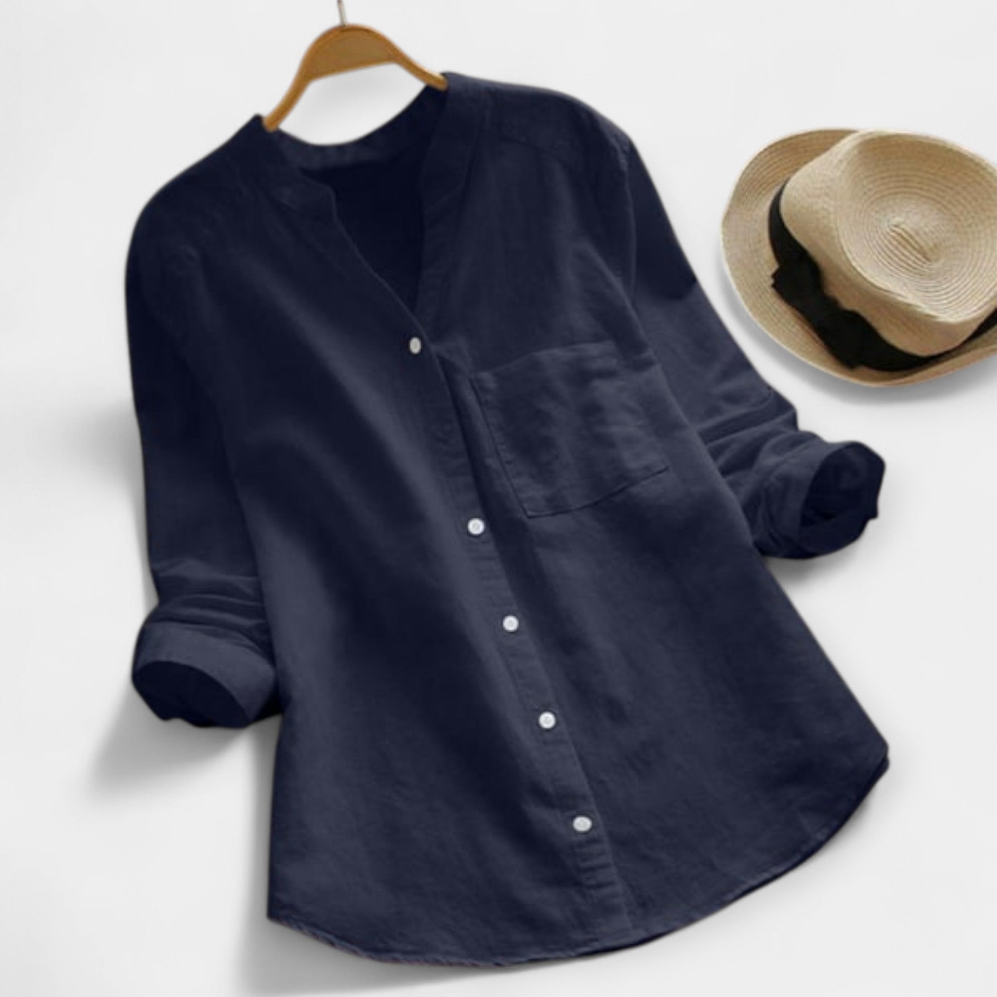 Stina | Camisa De Lino Y Algodón Con Estilo Casual