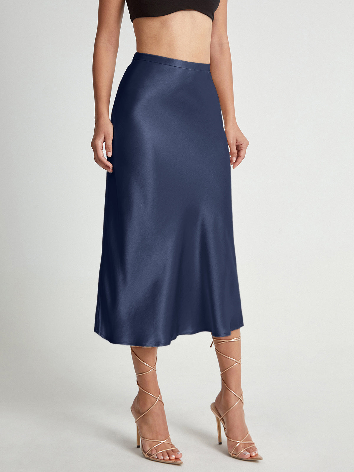 Adelise | Vestido Roc Midi De Satén Elegante Y Suave Para Mujer