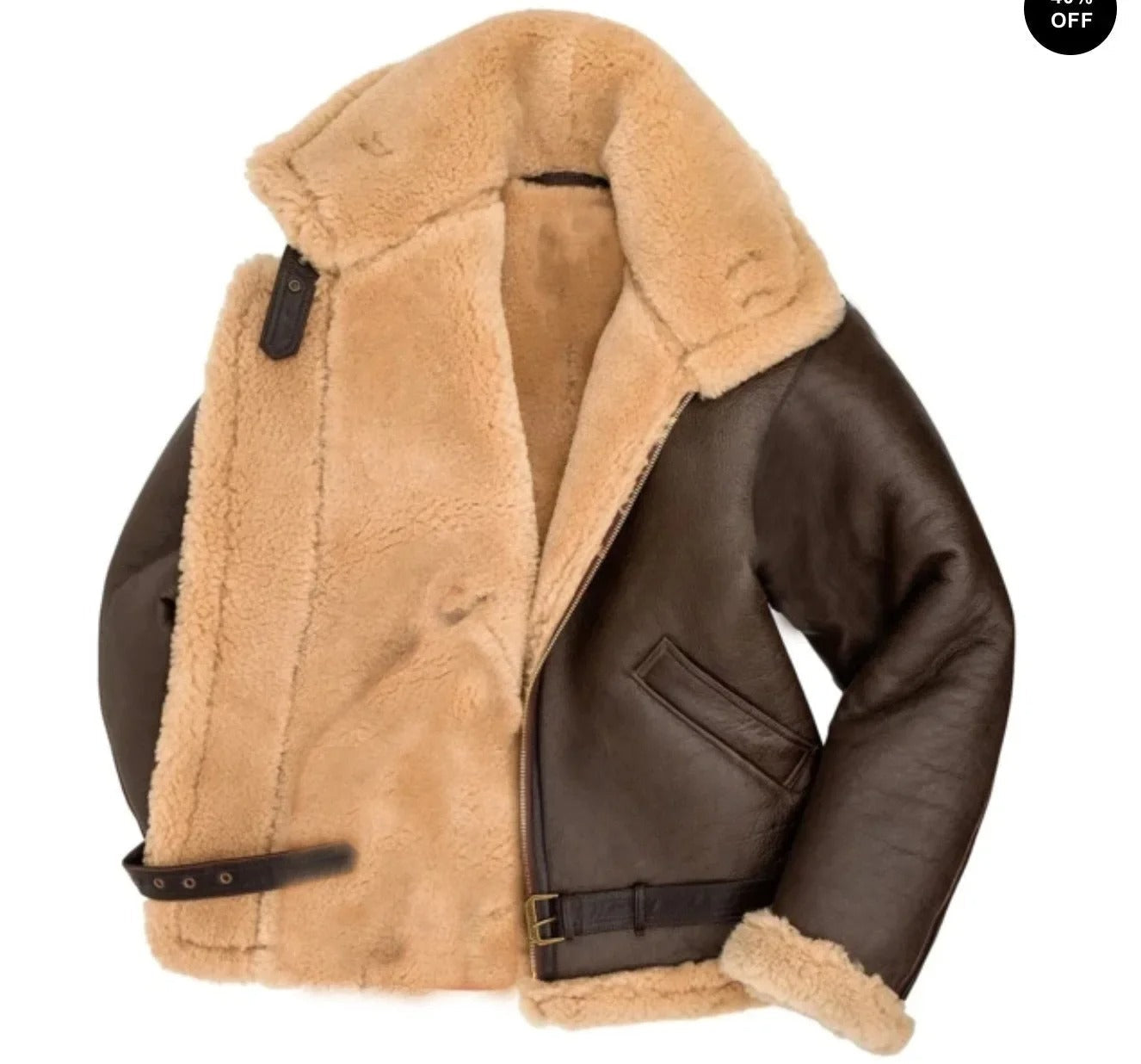 Anselm | Chaqueta de Piloto en Piel de Oveja con Estilo RAF