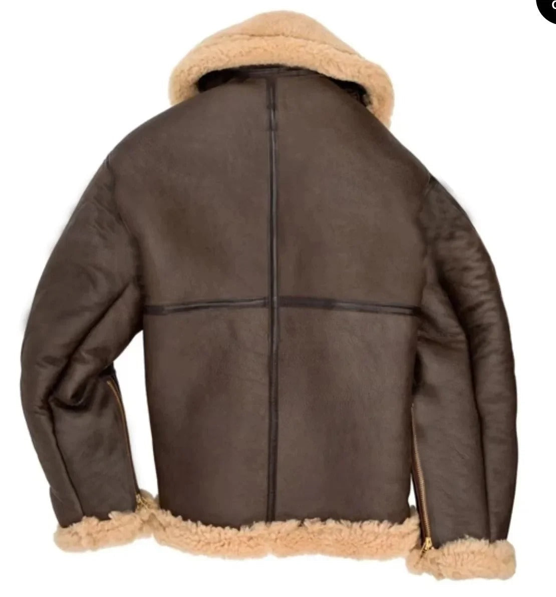 Anselm | Chaqueta de Piloto en Piel de Oveja con Estilo RAF