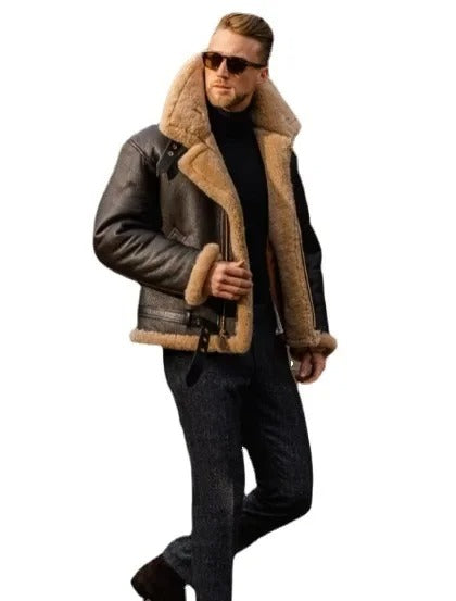 Anselm | Chaqueta de Piloto en Piel de Oveja con Estilo RAF
