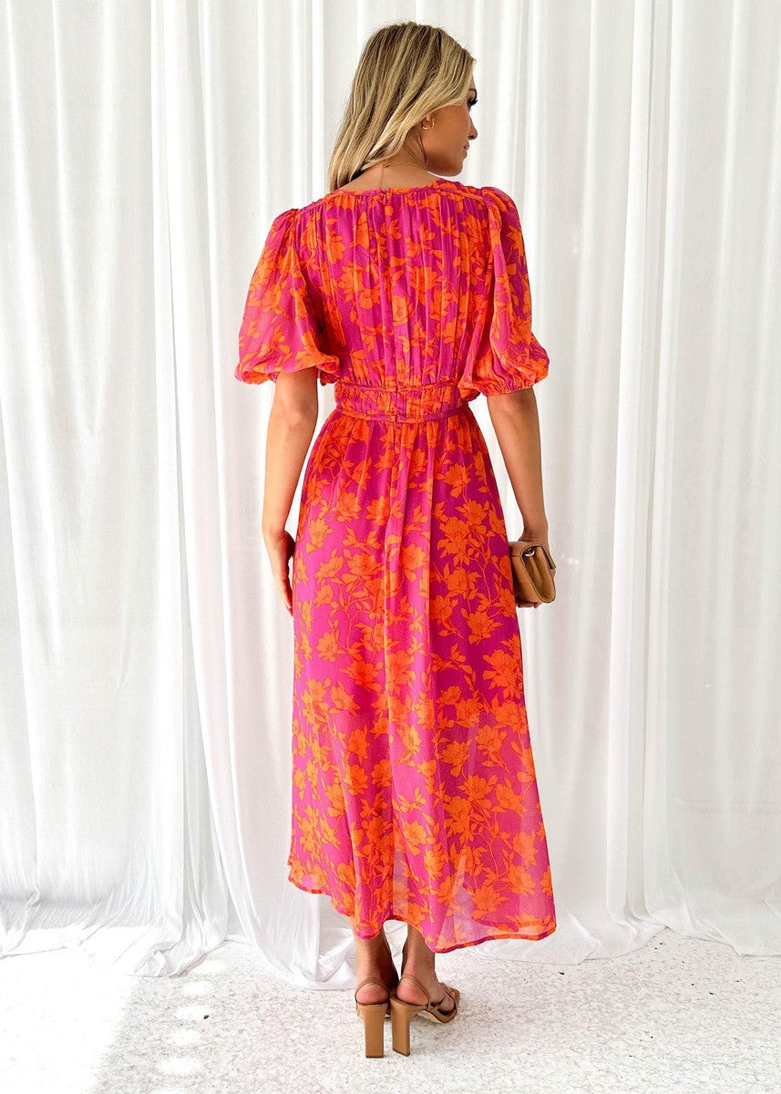 Andrea | Vestido Midi Estampado Floral