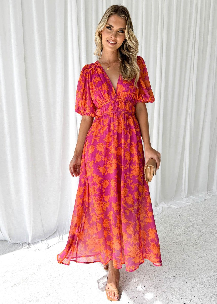 Andrea | Vestido Midi Estampado Floral
