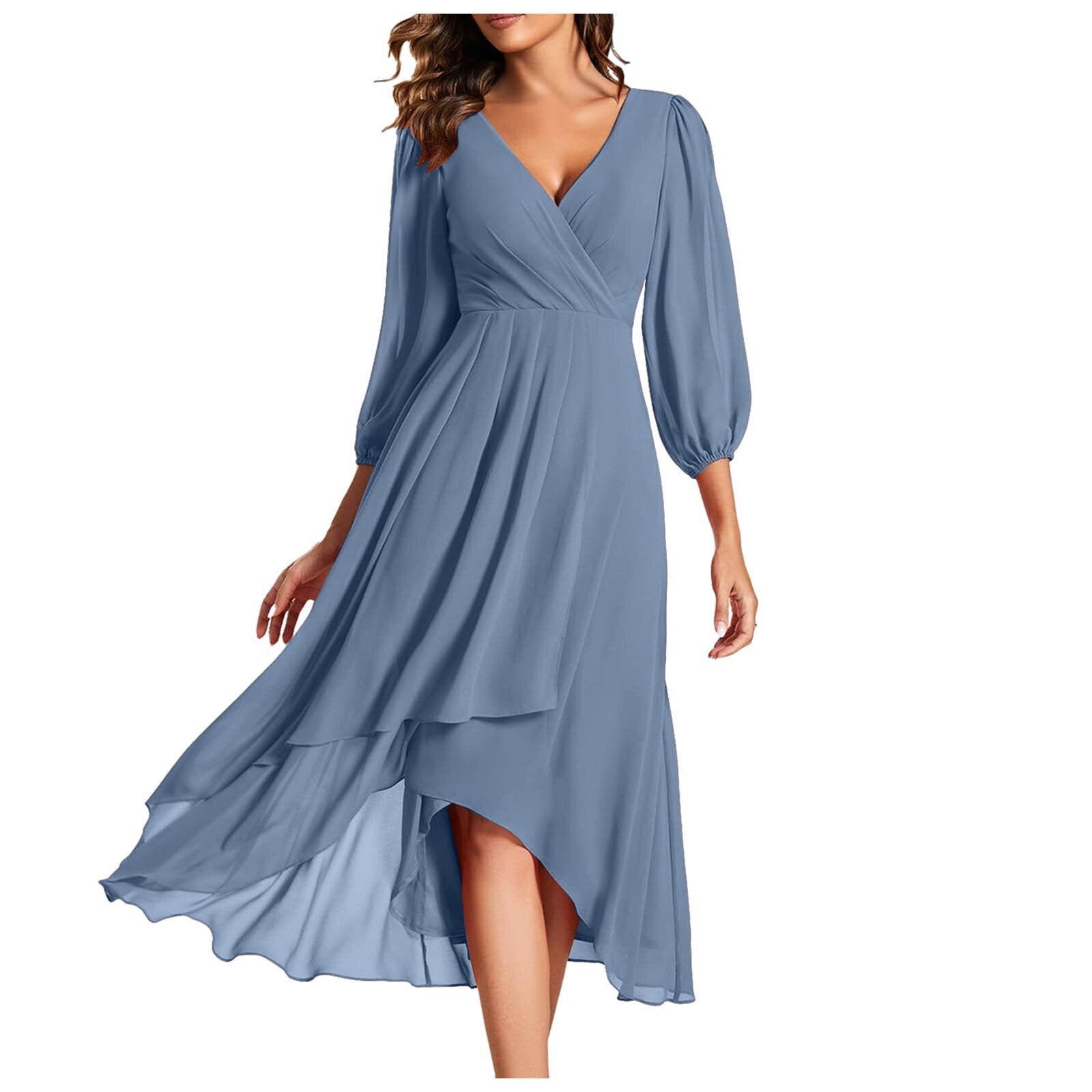 Mia | Vestido Asimétrico Con Cuello En V Para Un Look Moderno Y Sofisticado