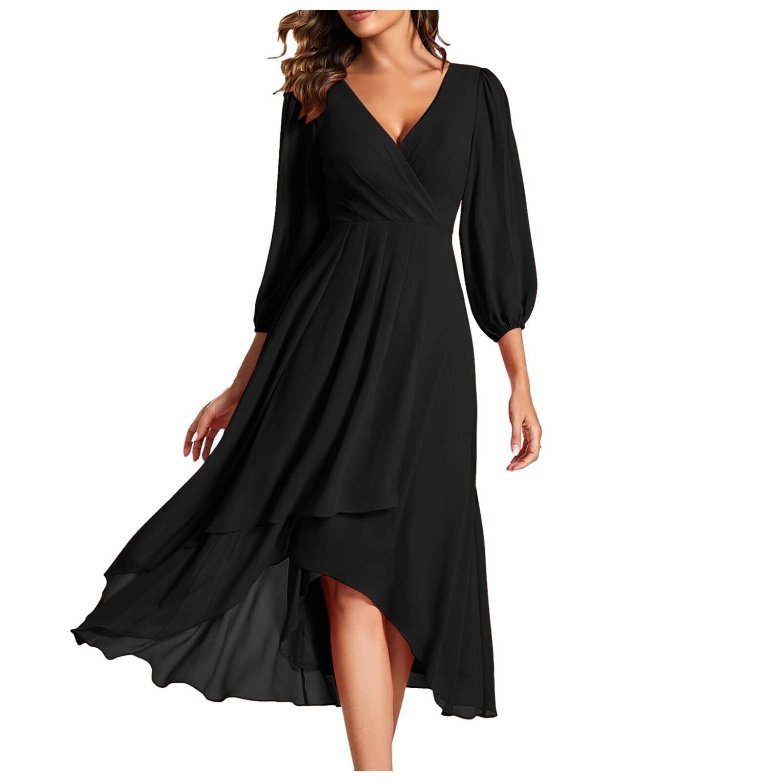 Mia | Vestido Asimétrico Con Cuello En V Para Un Look Moderno Y Sofisticado