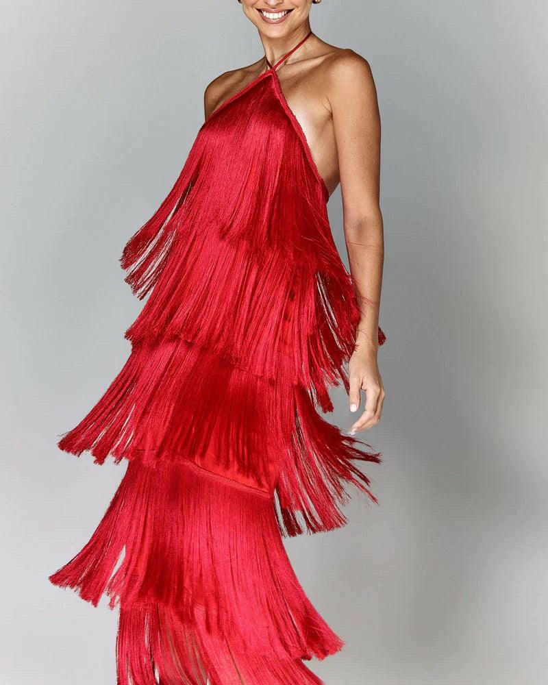 Sandra | Vestido Con Borlas Chic