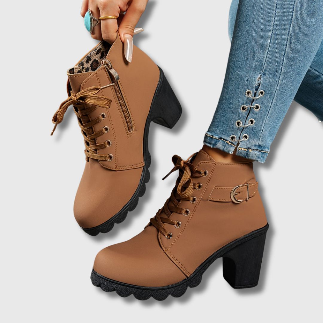 Melina | Botines Casual Con Tacón