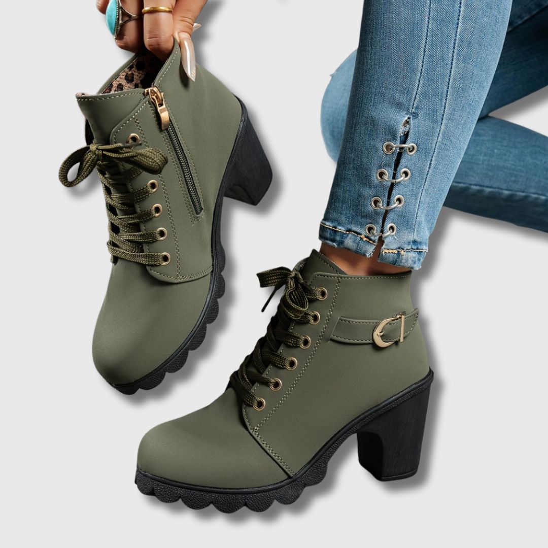 Melina | Botines Casual Con Tacón