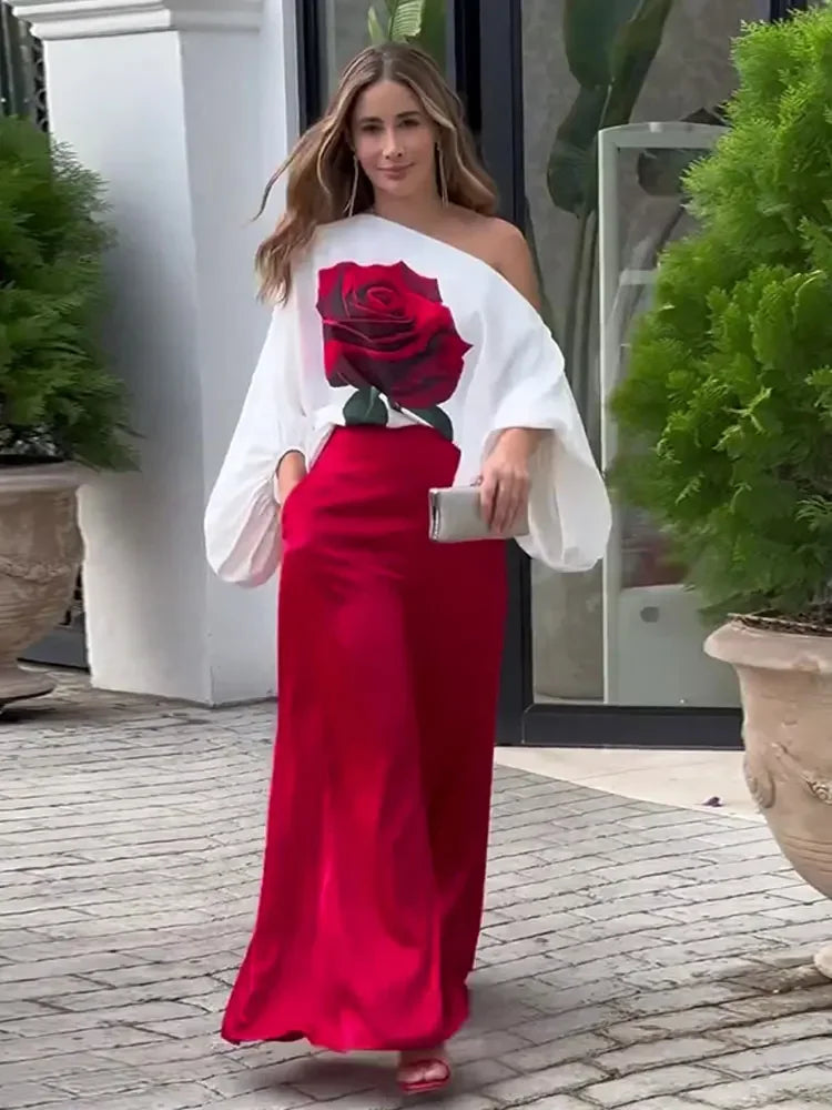 Rosa | Conjunto Floral Rosa Top Y Pantalón
