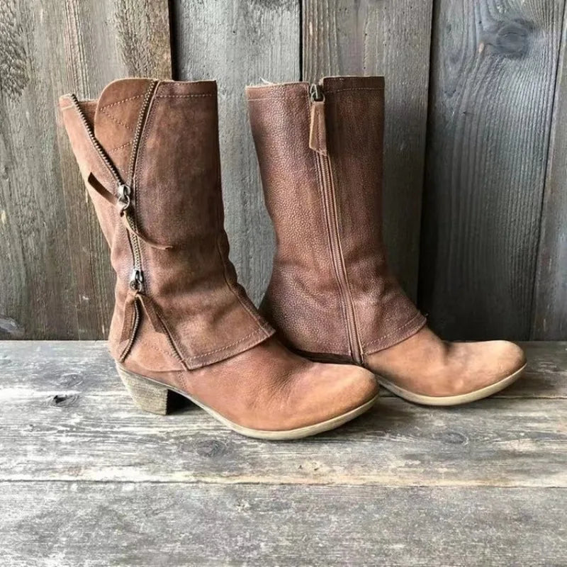 Alma | Bota Vintage De Media Caña