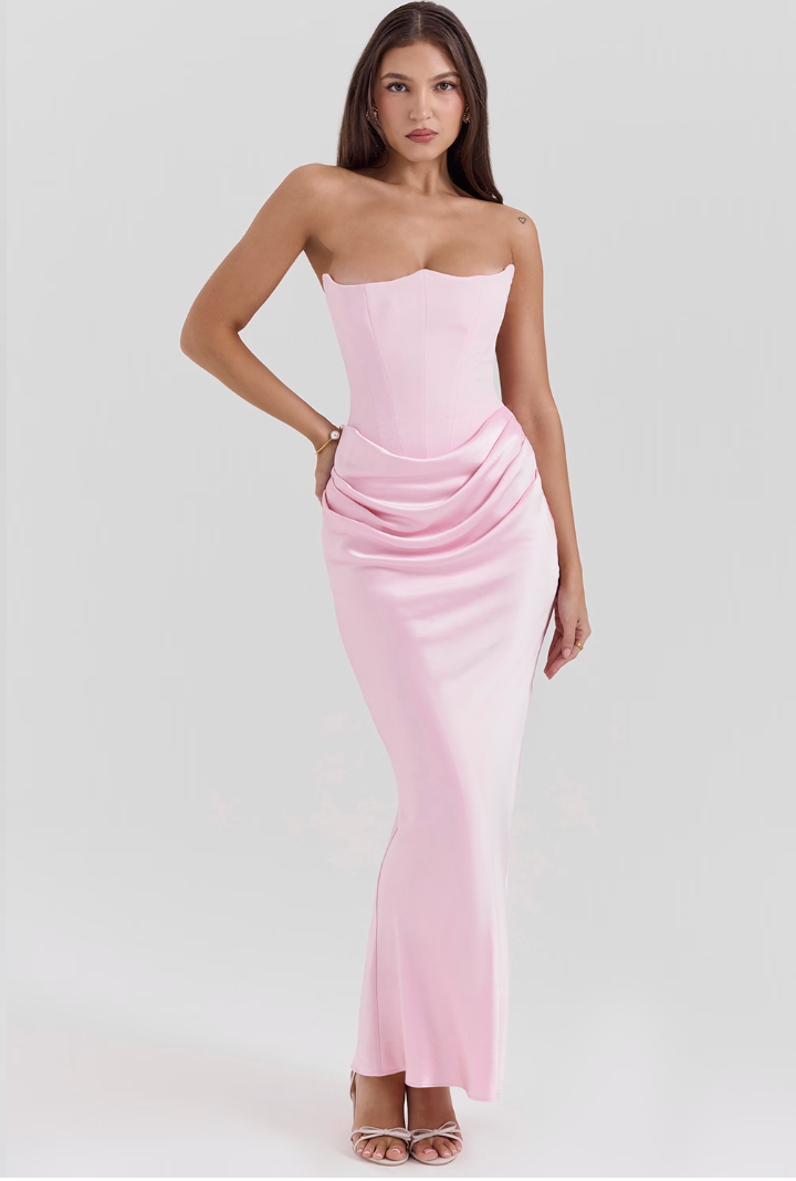 Shayla | Vestido Largo Con Corsé De Estilo Elegante