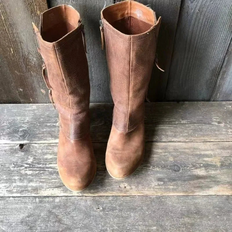 Alma | Bota Vintage De Media Caña