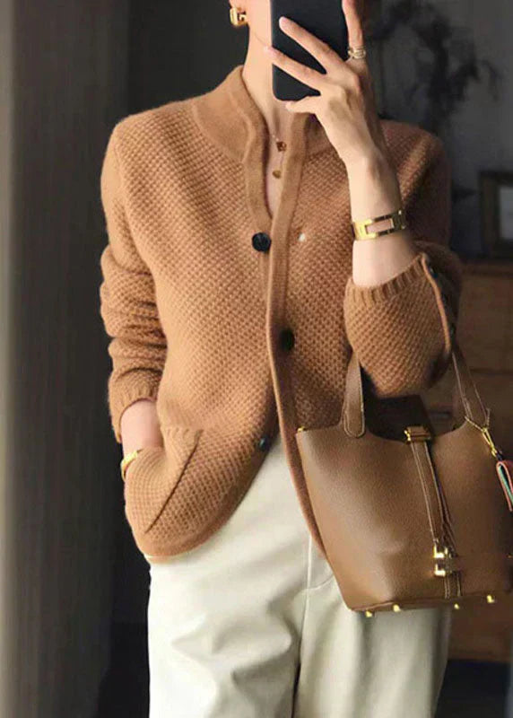 Elena | Chaqueta De Punto De Mezcla De Lana Con Botones