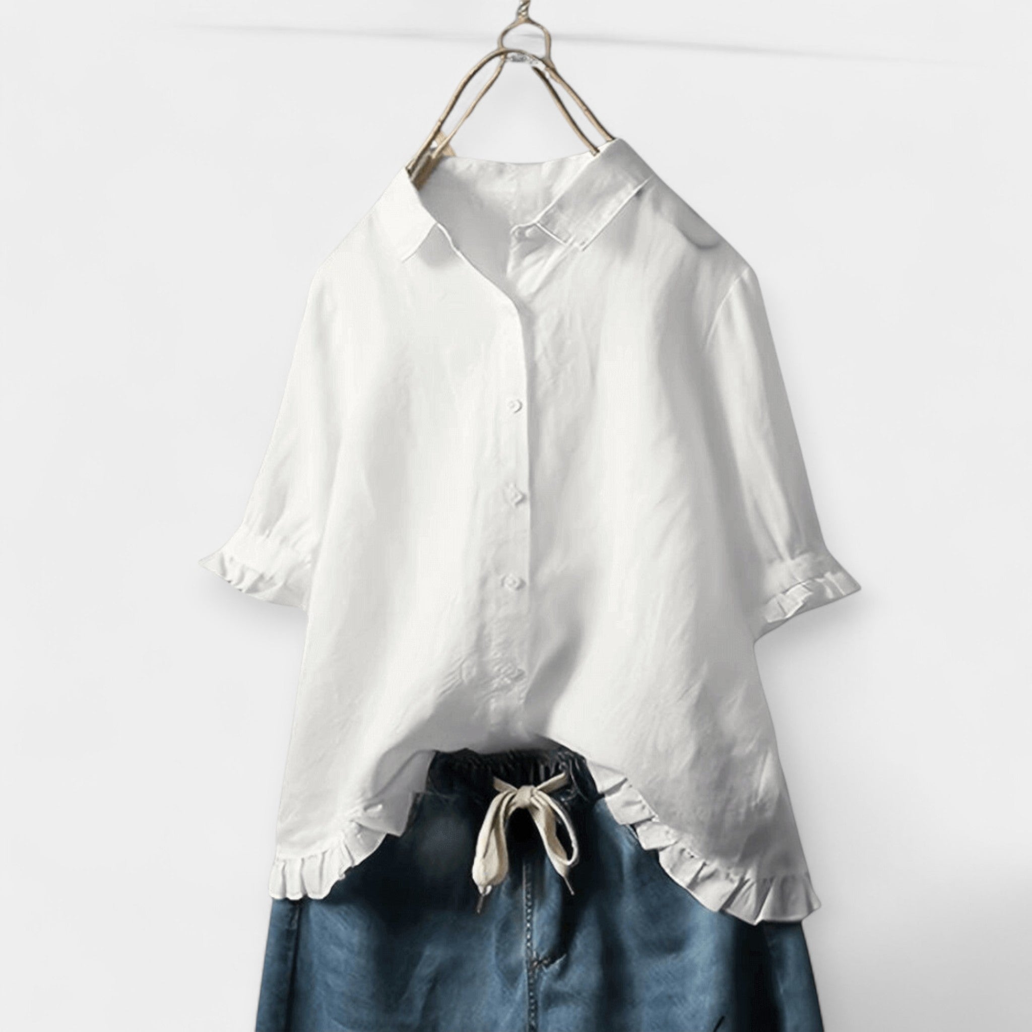 Elsa | Camisa Clásica De Algodón Y Lino