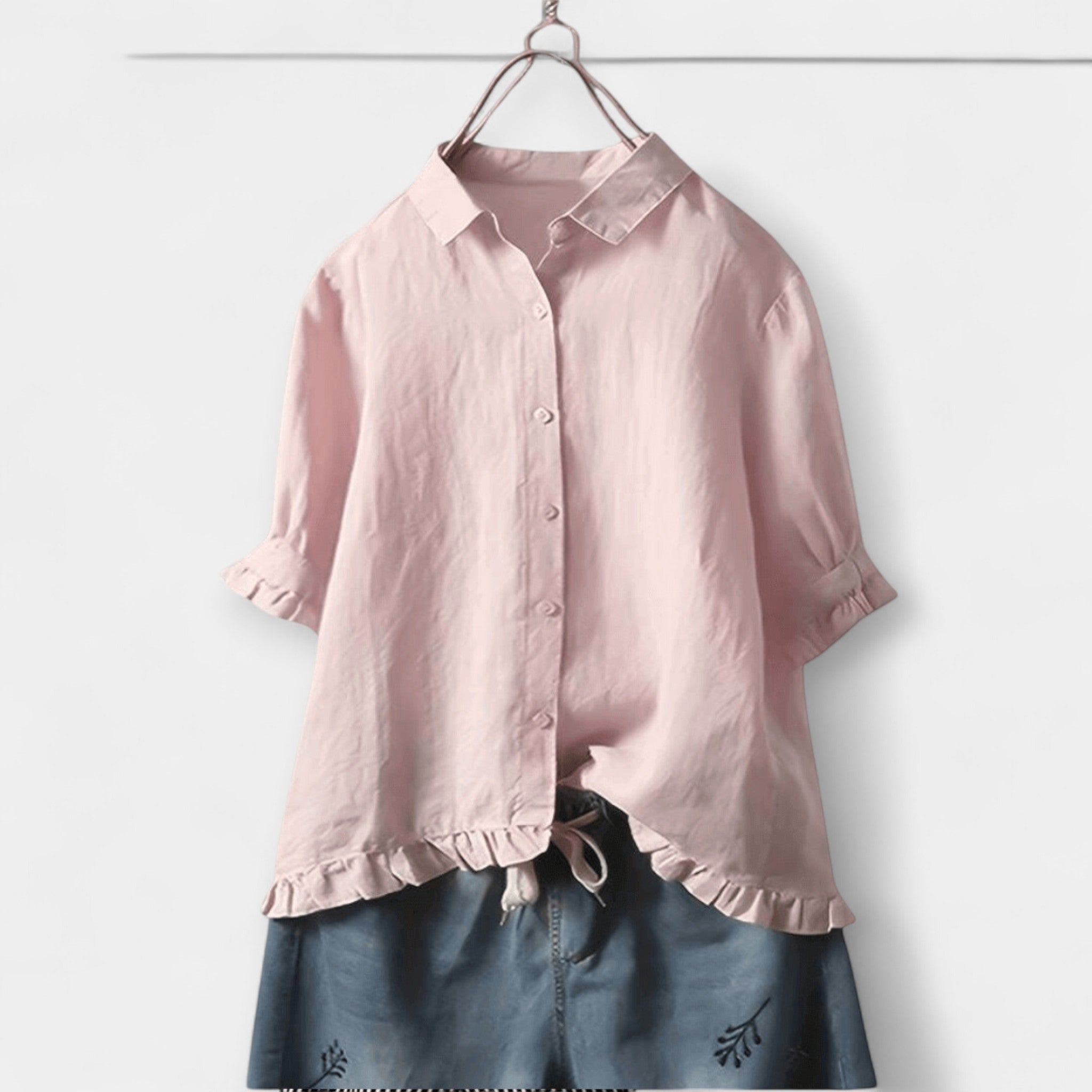 Elsa | Camisa Clásica De Algodón Y Lino