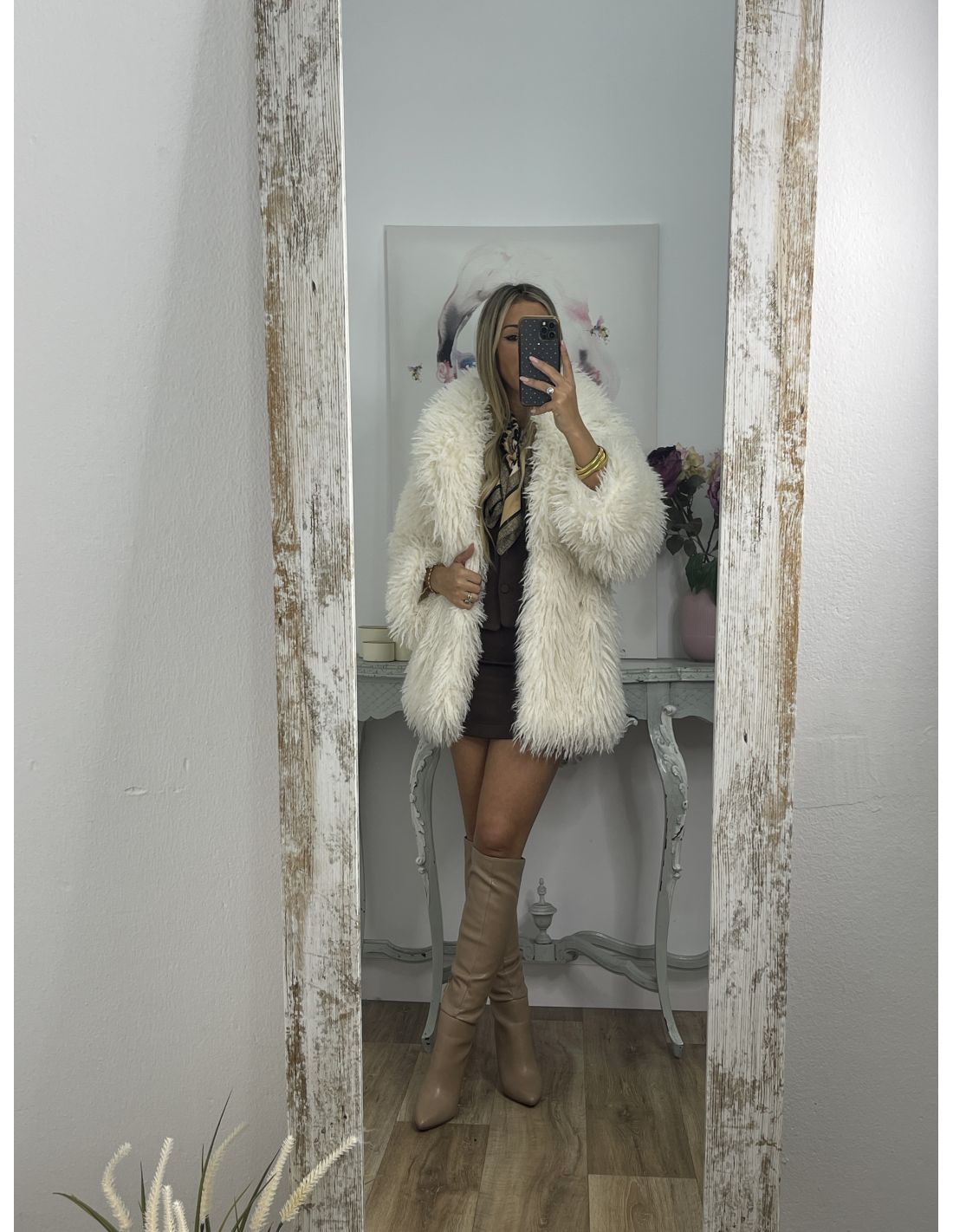 Runa | Abrigo Blanco De Invierno