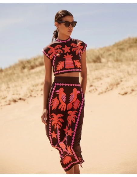 Katia | Conjunto Estampado De Top Y Falda