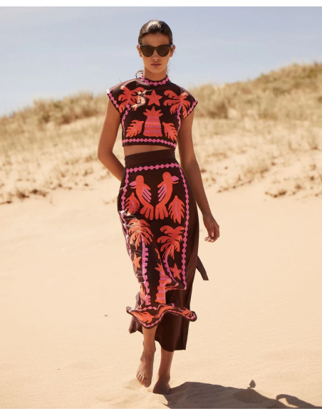 Katia | Conjunto Estampado De Top Y Falda