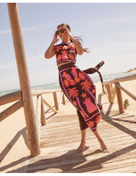 Katia | Conjunto Estampado De Top Y Falda