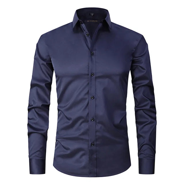 Mateo | Camisa De Vestir Corte Ajustado Para Hombre Mangas Largas