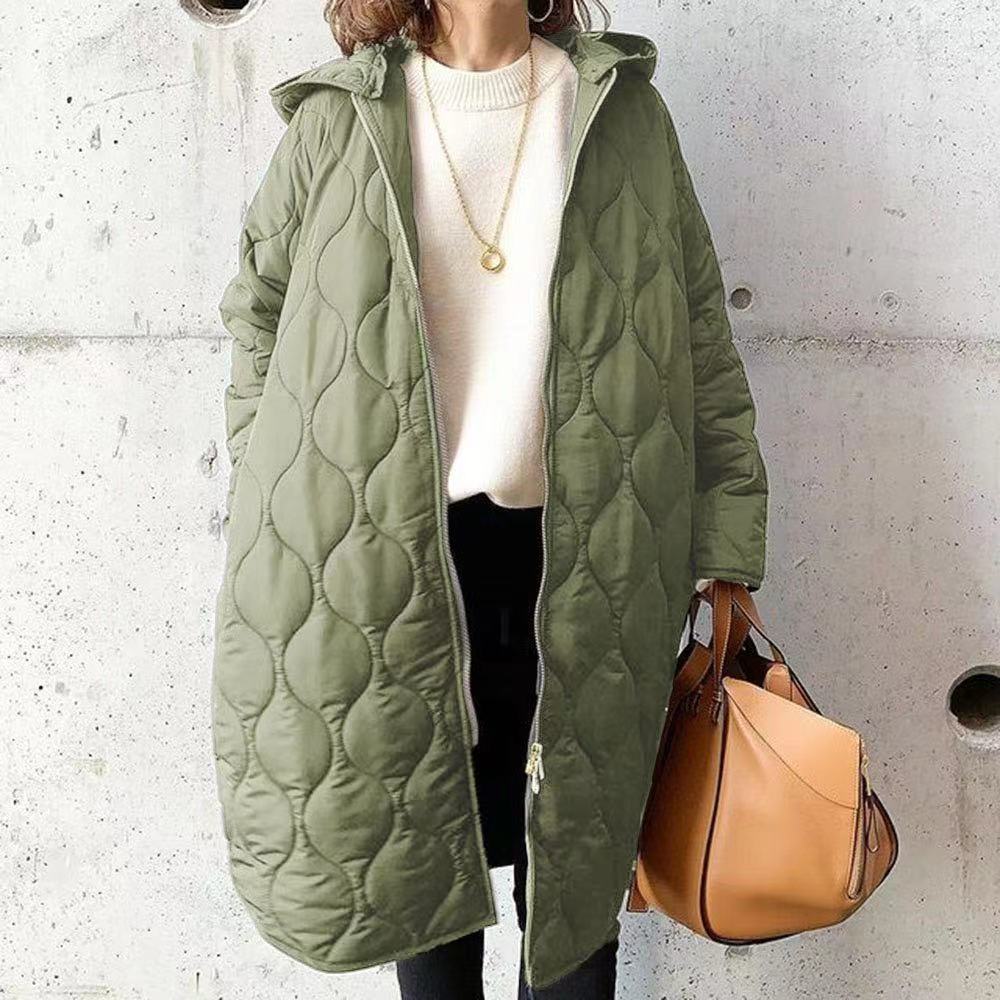Paula | Abrigo Oversized De Rombos Con Capucha