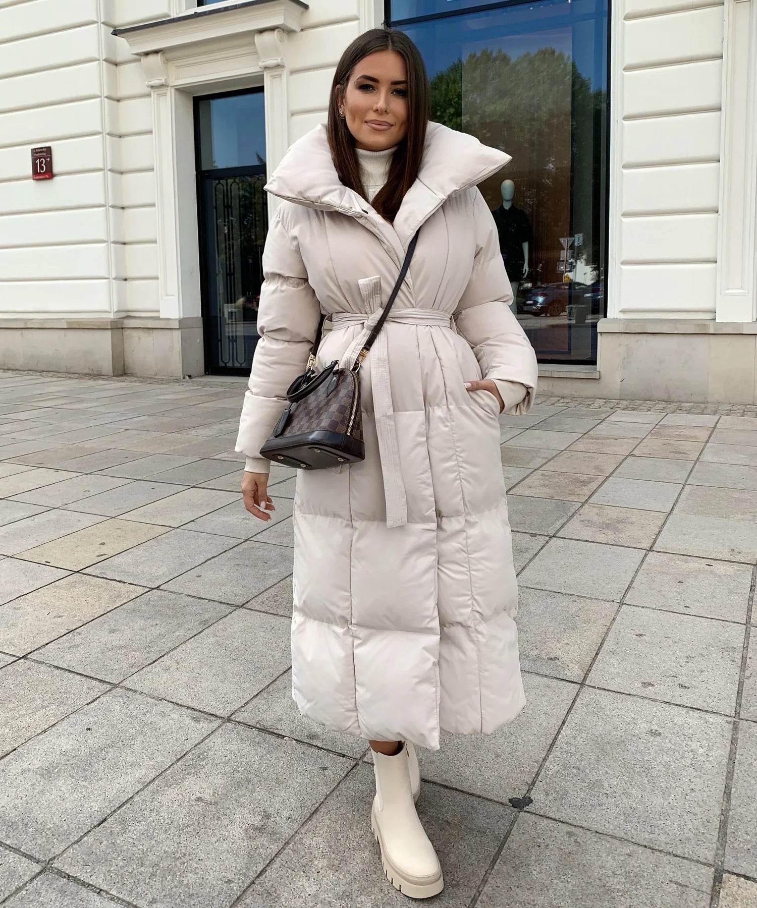 Isabel | Abrigo Largo de Invierno con Cinturón Ajustable