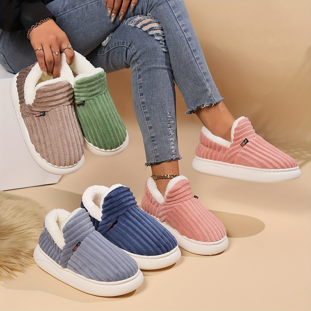Kianne | Zapatillas De Invierno Cálidas Y Acogedoras De Felpa