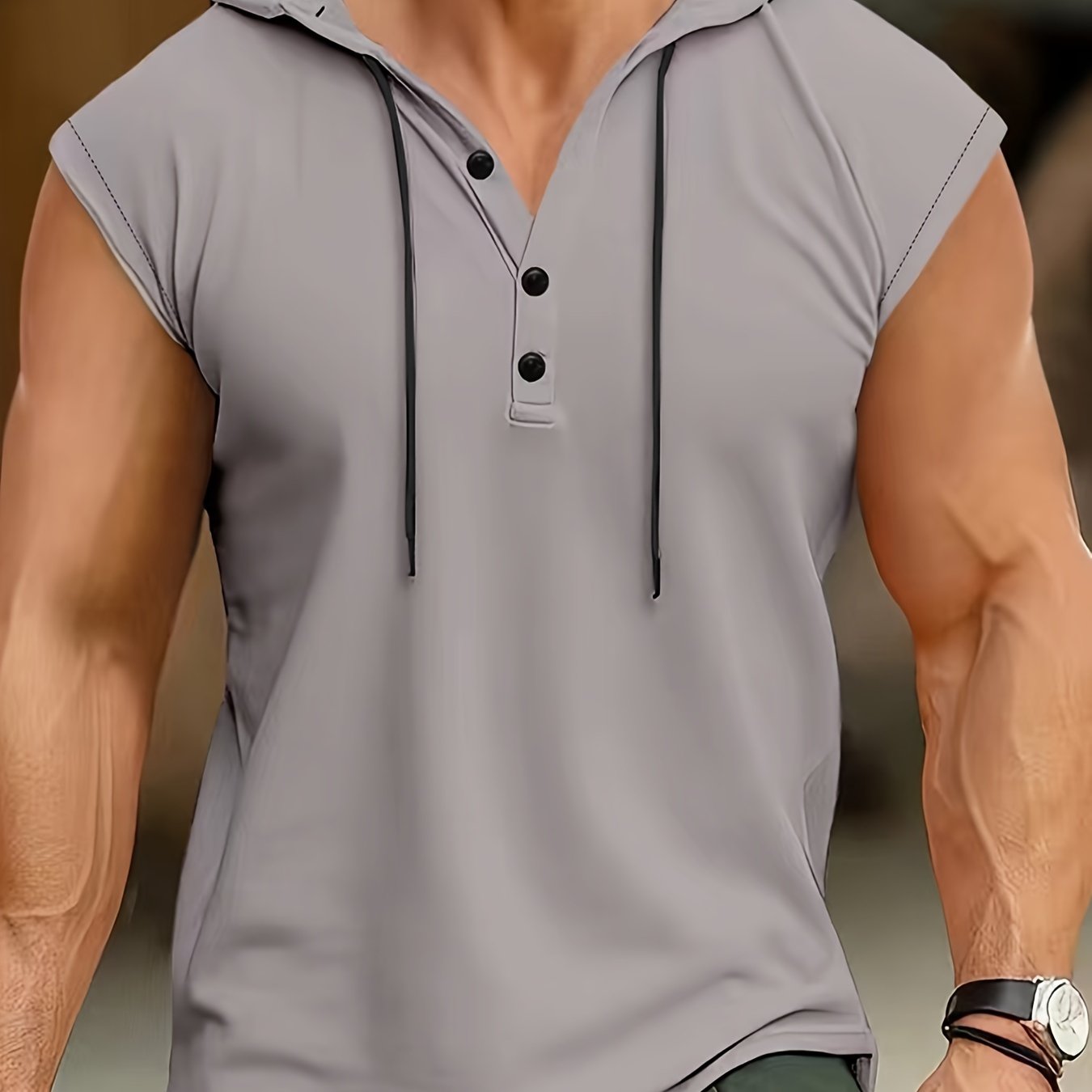 Acton | Camisa Sin Mangas Con Capucha Y Tejido Transpirable Para Hombre