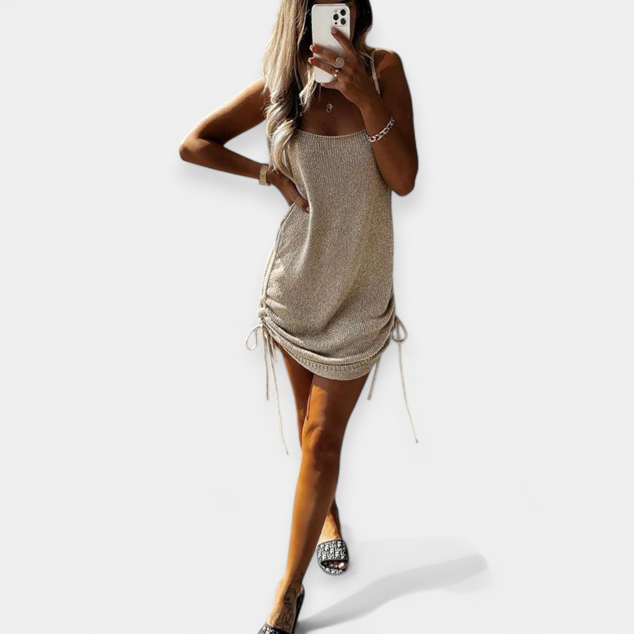 Ebba | Vestido De Punto Sin Mangas Con Lazo