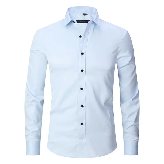Mateo | Camisa De Vestir Corte Ajustado Para Hombre Mangas Largas