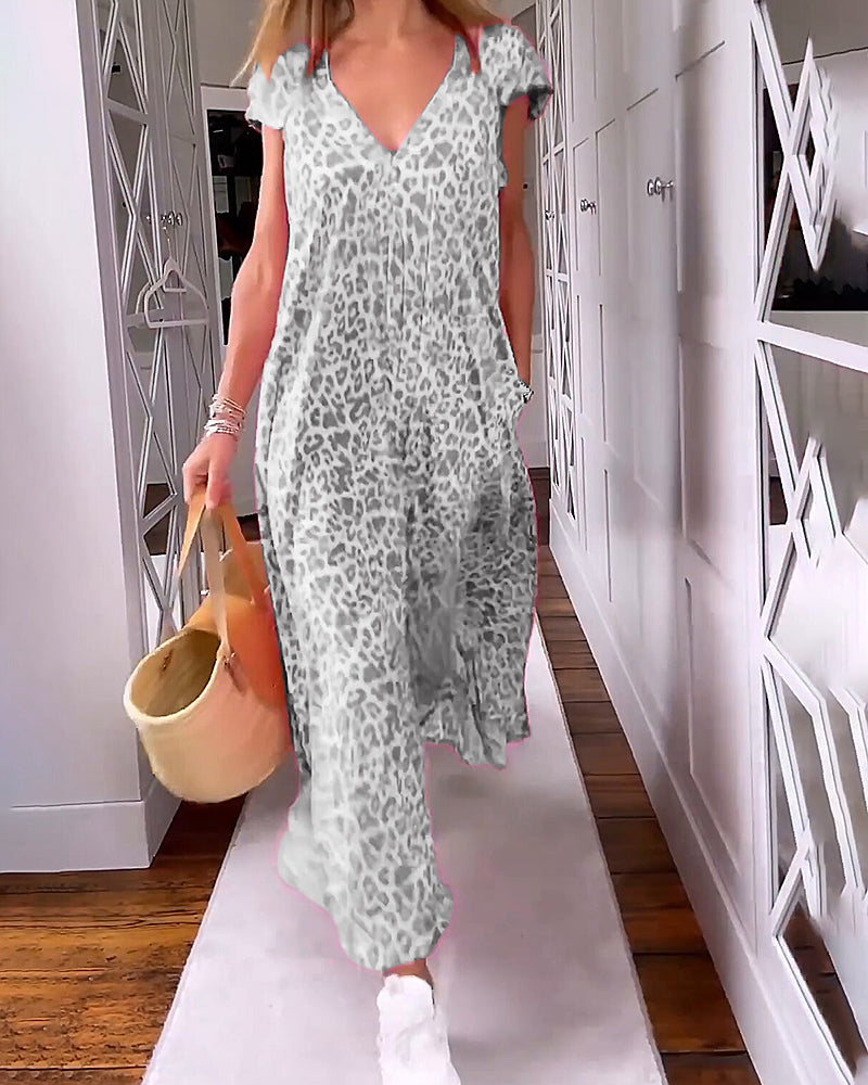 Lyrea | Vestido Veraniego Con Escote En V Y Estampado Alegre Para Mujer