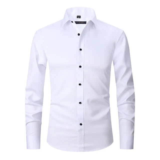 Mateo | Camisa De Vestir Corte Ajustado Para Hombre Mangas Largas