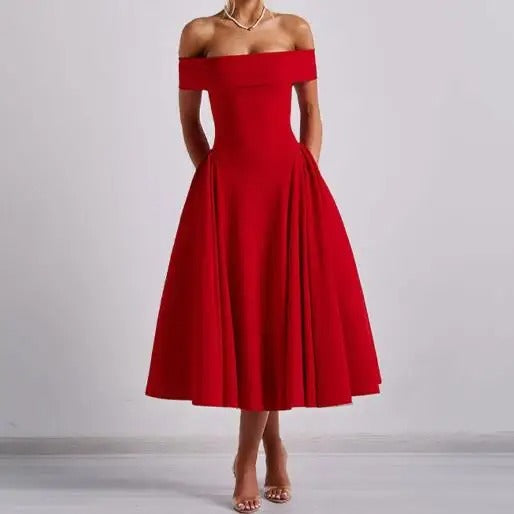 Annalise | Vestido Midi Elegante Estilo Skater