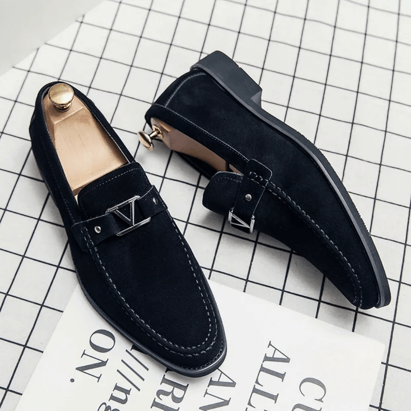 Vittoré | Mocasines De Vestir Para Hombre Con Detalle Metálico Y Diseño Angular