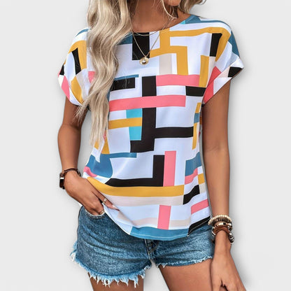 Chloe | Blusa Manga Corta Elegante