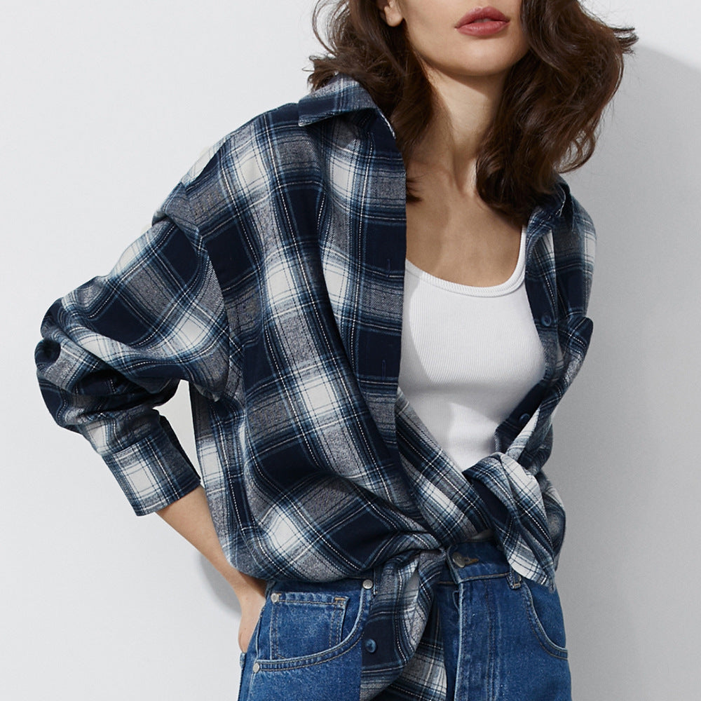 Revoir | Camisa A Cuadros Casual Para Mujer