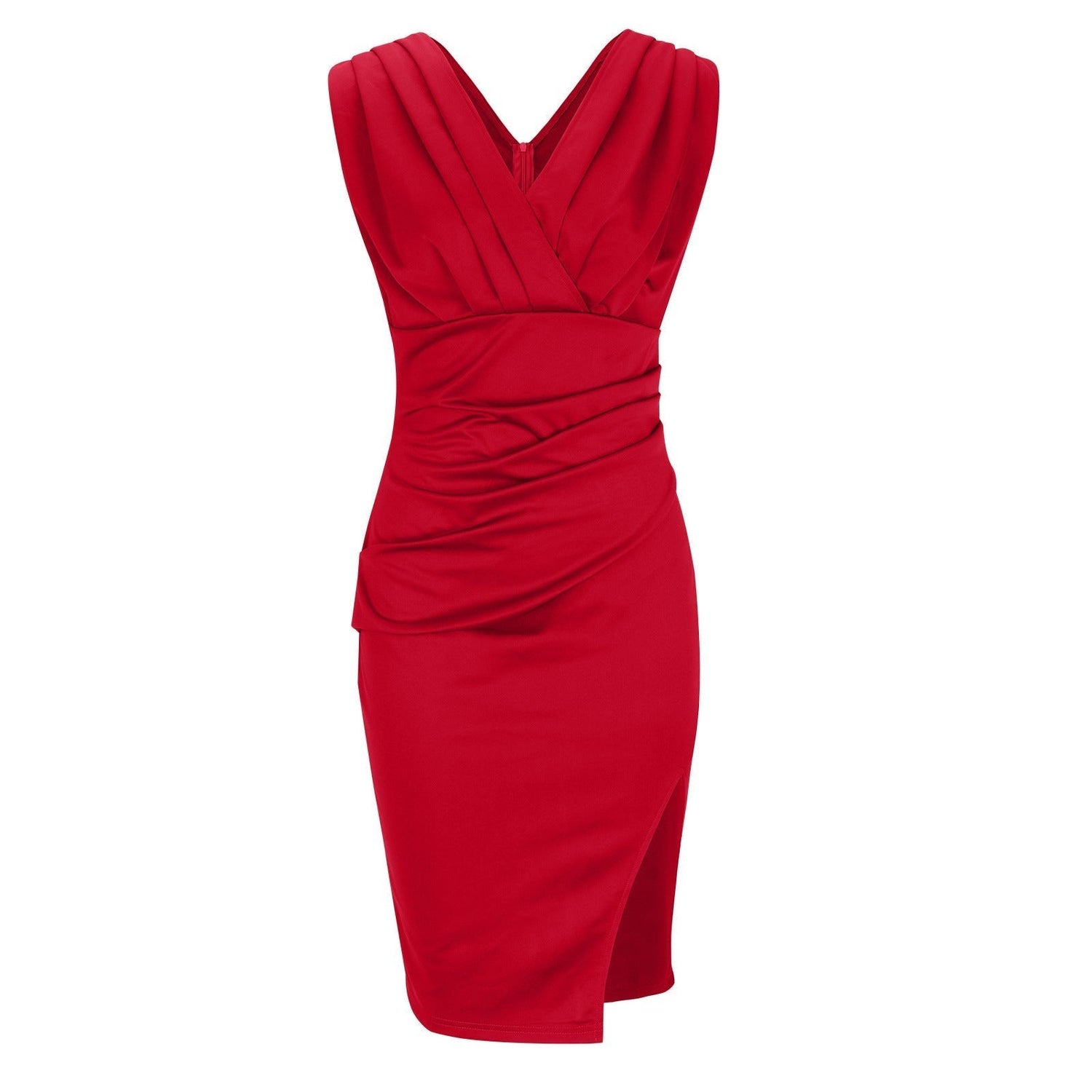Sofia | Vestido Entallado Con Escote En V Y Aberturas