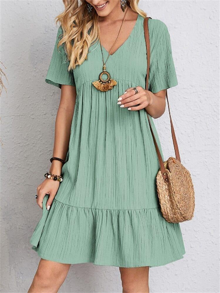 Sofía | Vestido Casual Fluido Con Lazo En La Cintura