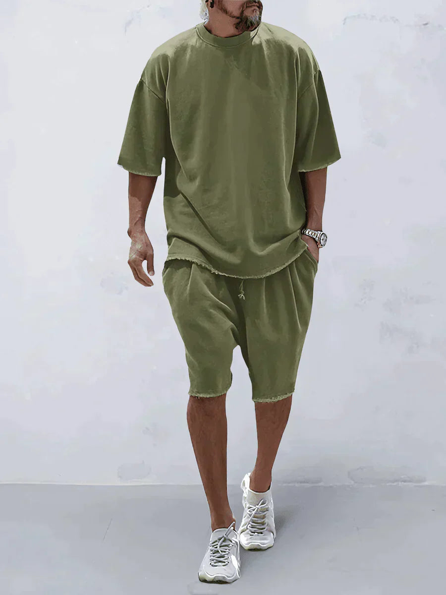 Mitch | Conjunto Casual Camisa Y Shorts Hombre