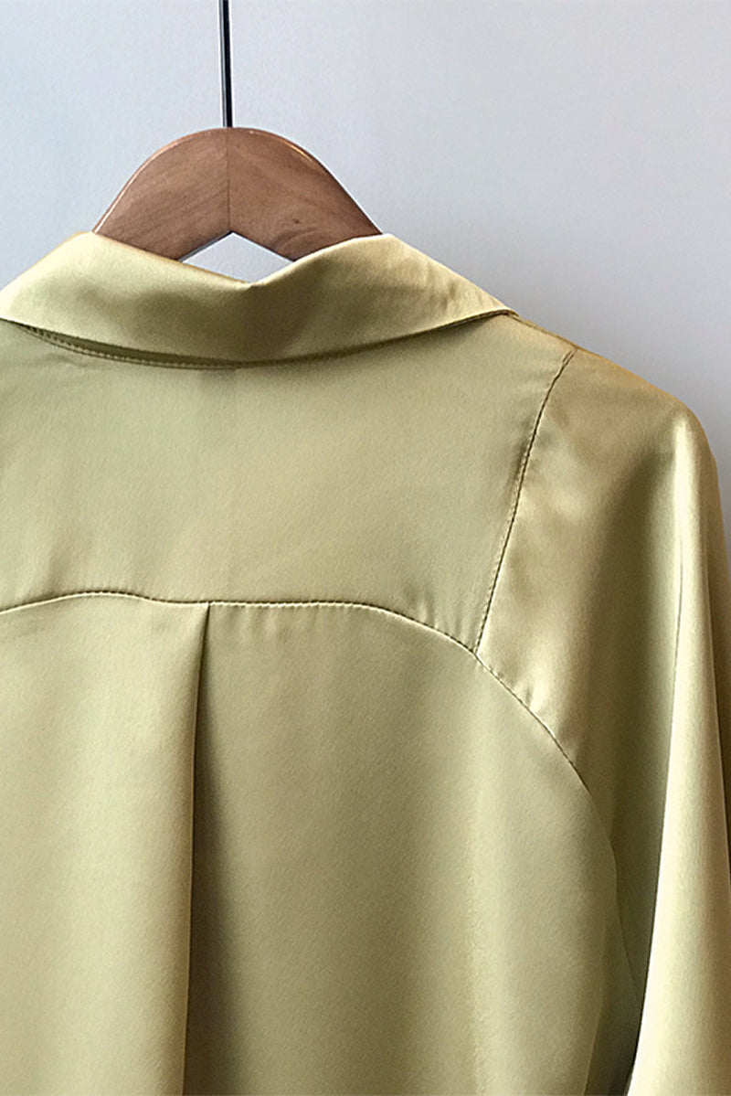 Inés | Blusa De Satén De Manga Larga